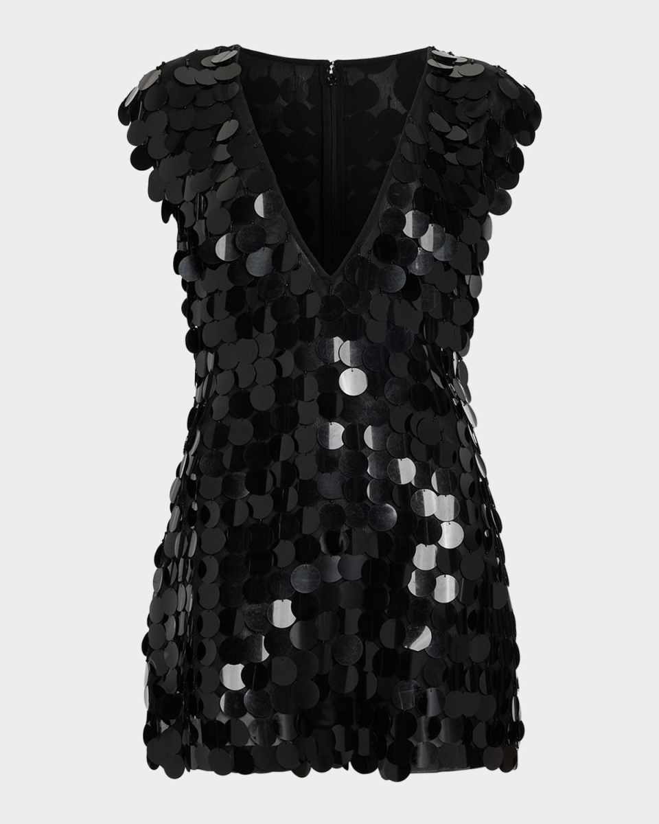 Sami Deep V-Neck Paillette Mini Dress